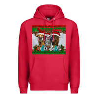 Cardinal merry christmas heifers Premium Hoodie - RanaPortraitStore