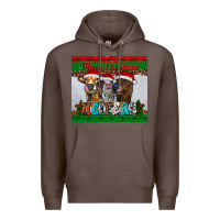 Coffee merry christmas heifers Premium Hoodie - RanaPortraitStore