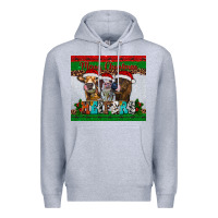 Heather Grey merry christmas heifers Premium Hoodie - RanaPortraitStore