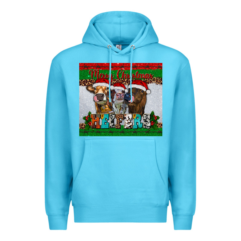 Merry Christmas Heifers Premium Hoodie by RanaPortraitStore | Teevron