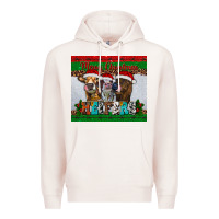 Pale Pink merry christmas heifers Premium Hoodie - RanaPortraitStore
