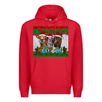 Red merry christmas heifers Premium Hoodie - RanaPortraitStore