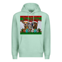 Seafoam merry christmas heifers Premium Hoodie - RanaPortraitStore