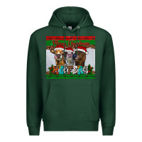 Sports Green merry christmas heifers Premium Hoodie - RanaPortraitStore