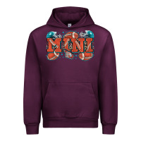 Mauve Wine mini American football Urban Hoodie - Zillion Design Studio