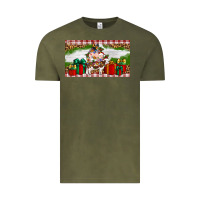 Vintage Olive Stocked christmas farm Vintage Tee - Artiststas