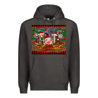 Smoke merry christmas cow pig and horse Premium Hoodie - RanaPortraitStore
