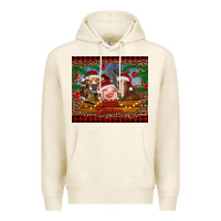 Tofu merry christmas cow pig and horse Premium Hoodie - RanaPortraitStore