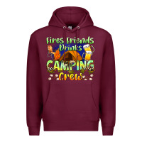 Burgundy fires friends drinks camping crew Premium Hoodie - Zillion Design Studio