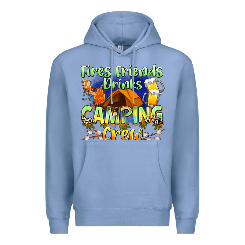 Fires Friends Drinks Camping Crew Premium Hoodie by Zillion Design Studio | Teevron