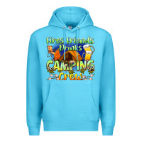 Ocean Blue fires friends drinks camping crew Premium Hoodie - Zillion Design Studio