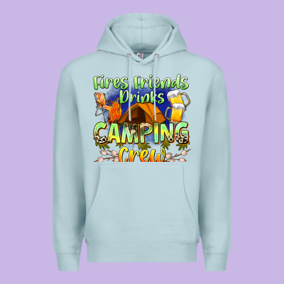 Fires Friends Drinks Camping Crew Premium Hoodie Designed By Zillion Design Studio