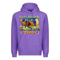 Purple fires friends drinks camping crew Premium Hoodie - Zillion Design Studio