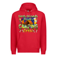 Red fires friends drinks camping crew Premium Hoodie - Zillion Design Studio