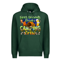 Sports Green fires friends drinks camping crew Premium Hoodie - Zillion Design Studio