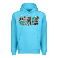 Ocean Blue nurse mom Premium Hoodie - texasbilliewilder