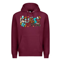 Burgundy nurse mom Premium Hoodie - texasbilliewilder
