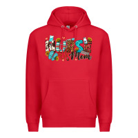 Red nurse mom Premium Hoodie - texasbilliewilder