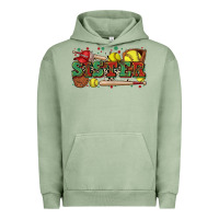 Pigment Oil Green sister softball Urban Hoodie - Zillion Design Studio