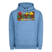 Pigment Pebble Blue sister softball Urban Hoodie - Zillion Design Studio