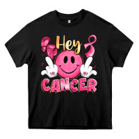 Black hey cancer with middle fingers Heavy Core Tee - LillyAllenDesigns