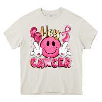 Cream hey cancer with middle fingers Heavy Core Tee - LillyAllenDesigns
