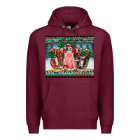 Burgundy joy pig Premium Hoodie - RanaPortraitStore