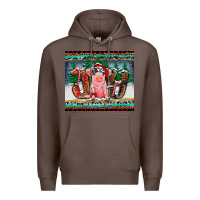 Coffee joy pig Premium Hoodie - RanaPortraitStore