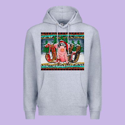Joy Pig Premium Hoodie Designed By Ranaportraitstore