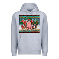 Heather Grey joy pig Premium Hoodie - RanaPortraitStore