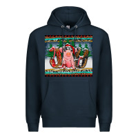 Navy joy pig Premium Hoodie - RanaPortraitStore