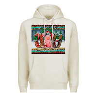 Oatmeal Heather joy pig Premium Hoodie - RanaPortraitStore