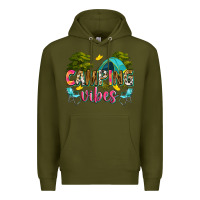 Army Green camping vibes Premium Hoodie - Zillion Design Studio