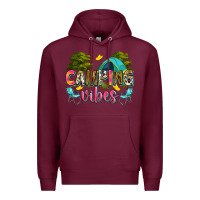 Burgundy camping vibes Premium Hoodie - Zillion Design Studio