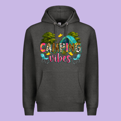 Camping Vibes Premium Hoodie Designed By Zillion Design Studio