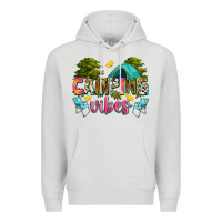 Dove Grey camping vibes Premium Hoodie - Zillion Design Studio