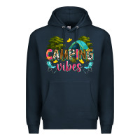 Navy camping vibes Premium Hoodie - Zillion Design Studio