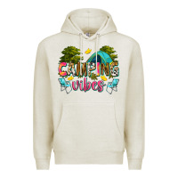 Oatmeal Heather camping vibes Premium Hoodie - Zillion Design Studio