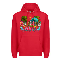 Red camping vibes Premium Hoodie - Zillion Design Studio