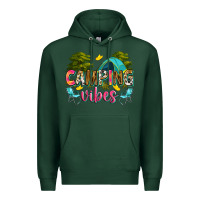 Sports Green camping vibes Premium Hoodie - Zillion Design Studio