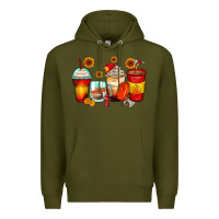 Army Green firefighter coffee cups Premium Hoodie - Zillion Design Studio