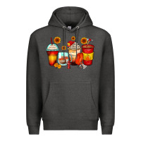 Charcoal Heather firefighter coffee cups Premium Hoodie - Zillion Design Studio