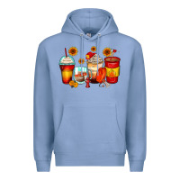 Colony Blue firefighter coffee cups Premium Hoodie - Zillion Design Studio