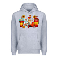 Heather Grey firefighter coffee cups Premium Hoodie - Zillion Design Studio
