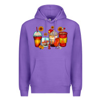Purple firefighter coffee cups Premium Hoodie - Zillion Design Studio