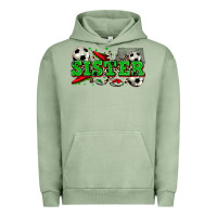 Pigment Oil Green sister soccer Urban Hoodie - Zillion Design Studio