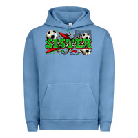 Pigment Pebble Blue sister soccer Urban Hoodie - Zillion Design Studio
