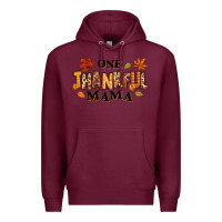 Burgundy one thankful mama Premium Hoodie - texasbilliewilder