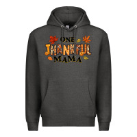 Charcoal Heather one thankful mama Premium Hoodie - texasbilliewilder