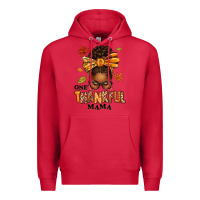 Cardinal one thankful mama afro messy bun Premium Hoodie - texasbilliewilder